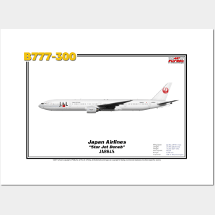 Boeing B777-300 - Japan Airlines "Star Jet Deneb" (Art Print) Posters and Art